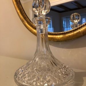 Waterford Crystal Ships Decanter. 10” tall. NWT